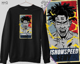 Speed Sewy Sweatshirt, Funny Youtuber Inspired Art, Ronaldo Meme Footballer Joke, Football Gift For Boys Kids, Gamer Gaming Gift Sweater